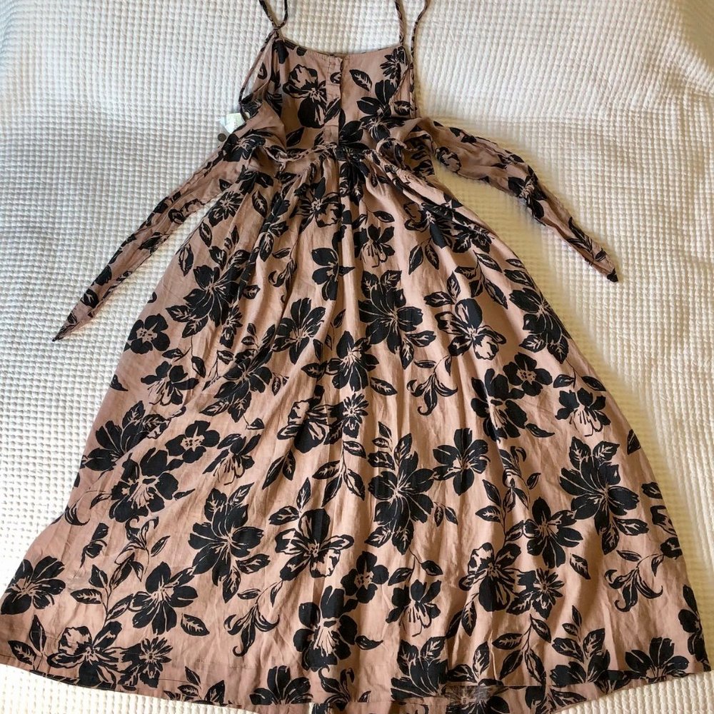 Free People Strapless Floral Dress - Black and Cream - Picture 4 of 7